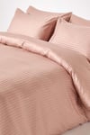 Homescapes Egyptian Cotton Stripe Duvet Cover and Pillowcase 330 TC taupe Unisex