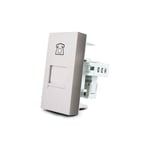 Connecteur téléphonique RJ11 gris pour mécanisme d'encastrement