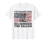 Veterans Day Remember the Fallen USA Flag Soldiers Boots T-Shirt