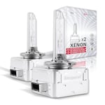 Sinoparcel Ampoule Xénon D1S/D1R 6000K, Lampe Phare HID Blanche au Remplacer pour Voiture 66144 66140 85140 85415, 35W DC 12V, Lot de 2