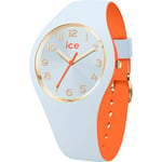 Ice-Watch - ICE duo chic Light blue orange - Montre bleue pour femme avec bracelet en silicone - 023278 (Small)