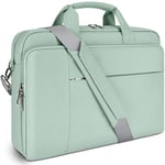 DOMISO 17 Pouces Imperméable Sacoche de Protection Ordinateur Portable Sac à Bandoulière pour 17,3" Macbook Pro 17/IdeaPad 3 Gen 7/MSI GS73VR Stealth Pro/HP Envy/ASUS ROG,Vert Sauge