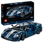 LEGO Technic 2022 Ford GT Car Model Kit for Adults to Build, 1:12 Scale Supercar with Authentic Features, Advanced Collectible Set, Father's Day Treat, Gift for Men & Women 42154