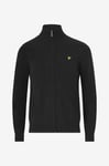 Lyle & Scott - Cardigan Lambswool Blend Zip Through Cardigan - Svart