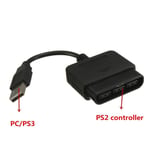 Câble de convertisseur adaptateur USB pour contrôleur de jeu pour PS2 à pour accessoires de jeux vidéo pour PC PS3 noir