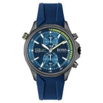 BOSS Men's Watch Chronograph Globetrotter Blue HB1513821