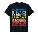 8th Birthday Gift Idea 8 Years Of Being Awesome T-Shirt