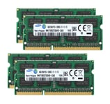 4pcs Samsung 4GB 2RX8 DDR3 1600MHz PC3-12800 CL11 SODIMM Laptop RAM Memory %