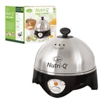 Quest Nutri-Q 34360 Multi-Functional Egg Cooker, Poacher & Omelette Maker / Boil Up To 7 Eggs At Once / Comes Complete With Poaching & Omelette Trays / Stainless Steel Finish