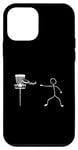 Coque pour iPhone 12 mini Disque Golf Player Sports Lover Funny Stickman Jeu de plein air