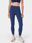 Sweaty Betty Power Texture Ultra Sculpt High Waist 7/8 Sports Leggings, Flux Blue