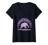 Womens I Will Remember For You Alzheimer's Awareness V-Neck T-Shirt