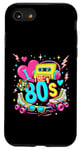 Coque pour iPhone SE (2020) / 7 / 8 Chemise I Love The 80s pour homme et femme, tenue de fête vintage des années 80