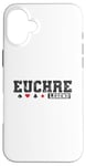 Coque pour iPhone 16 Plus Euchre Legend Jeu de cartes à jouer