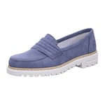 Rieker Femme 54855 Mocassins, Bleu, 36 EU