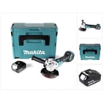 Dga 511 G1J Meuleuse d'angle sans fil 18V 125mm Brushless + 1x batterie 6,0Ah + Makpac - sans chargeur - Makita