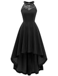 Bbonlinedress Robe Demoiselle d'honneur Femme Longue de Cocktail Soirée Mariage Invité Bal de Promo Anniversaire Black XL