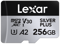 Lexar - microSDXC Professional SILVER Plus UHS-I/U3/A2/4K R205/W150 (V30) - 256GB