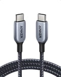 Anker 765 USB C to USB C Cable (140W 6 ft Nylon), USB 2.0 Fast Charging USB C Cable for MacBook Pro 2021, iPad Pro, iPad Air 4, Samsung Galaxy S21, Pixel, and More