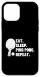 Coque pour iPhone 12 mini Eat Sleep Ping Pong Répétez un ping-pong amusant