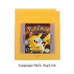 Poke Series Classic Collect Färgrik Version Videospelpatron Konsol Kort för Nintendo GBC Yellow