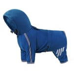 Regnkläder för hund Step In Dog Vindtät regnkappa FourSeason Pet Clothing Outdoor Walking Regnrockar med reflekterande ränder 1 M