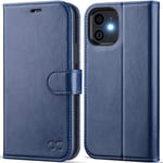 OCASE iPhone 12 Mini Case, Premium PU Leather iPhone 12 Mini 5G Wallet Case [TPU Inner Shell][RFID Blocking][Kickstand][Card Holder] Flip Phone Cover Compatible For 5.4 Inch iPhone 12mini-Blue