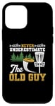 iPhone 12 mini Never Underestimate The Old Guy Funny Disc Golf Frisbee Case