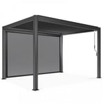 Pergola bioclimatique 3x4m autoportée avec 1 store 3,73 x 2,34 m  Oviala