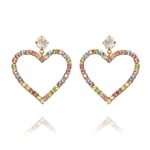 Heart Statement Earrings Pastel Combo