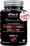 Montmorency Cherry Capsules 3200Mg - 90 Tart Cherry Capsules - 3 Month Supply -