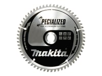 Makita Specialized - Cirkelsågblad - För Plast, Aluminum, Bladmetall, Icke-Järnhaltig Metall, Laminat, Koppar - 190 Mm - 60 Tänder