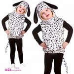 Boys Girls Dalmatian Tabard Kids Book Day Animal Pet Fancy Dress Costume 3-5 Yrs