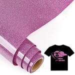 IModeur 5 Ft Rouleau Vinyle Thermocollant Violet Scintillant - 30,5 x 153 cm flex thermocollant Violet pour Cricut Maker, Silhouette Cameo, vêtements, bonnets, pantalons, autres tissus