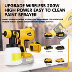 Paint Sprayer HVLP Paint Spray Gun work with Dewalt 18V/20V Battery, No battery