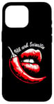 Coque pour iPhone 16 Pro Max Hot And Sarcastic - Funny Red Lips Hot Chili Lover