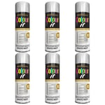 6X White Matt Spray Paint Aerosol Auto Car Lacquer Wood Metal 250ml