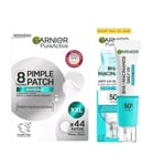 GARNIER Pure Active - Patch Bouton x44 + Fluide Anti-UV & Anti-Imperfections Quotidien SPF 50+ Salicylique - Réduit L'Apparence Des Imperfections - Vegan & Cruelty Free - Tous Types De Peaux