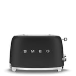 SMEG - Grille-Pain 2 Tranches Noir Mat - TSF01BLMEU