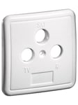 Pro 3 holes cover plate for antenna wall sockets white