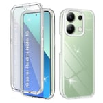 OUBELI Transparente Coque pour Xiaomi Redmi Note 13 4G, avec Protecteur d'écran Protection complète du Corps à 360°Housse de Protection Antichoc Case Silicone TPU et PC Bumper