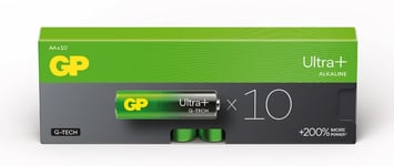 Batteri GP Ultra+ Alkaline AA, LR6, 10pk