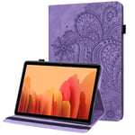 GLANDOTU Tablet Case for Lenovo Tab E10 (TB-X104F) Tablet-lightweight Shockproof Embossed Flip PU Leather Cover Case with fold Stand Protection- Purple