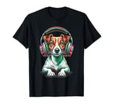 Headphones Jack Russell Terrier Jack Russells Dog T-Shirt