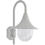 Vägglampa vidaxl - För trädgård e27 42 cm aluminium vit aluminiumram lampskärm i pvc