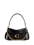 Coach Chain Tabby Leather Crossbody Bag, Black