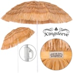 Parasol inclinable Hawaii 192 cm Parasol de plage ø 160 cm réglable Jardin terrasse extérieur-Nature - Kingsleeve