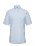 Navy Striped Seersucker Short Sleeve Popover Shirt Designers Shirts Short-sleeved Blue Eton