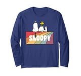 Peanuts Snoopy And Woodstock Rainbow Block Long Sleeve T-Shirt