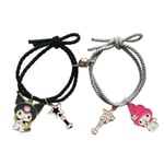 1 Par Sanrio Tillbehör Armband Kuromi Melody Magnetic Rubbe A5